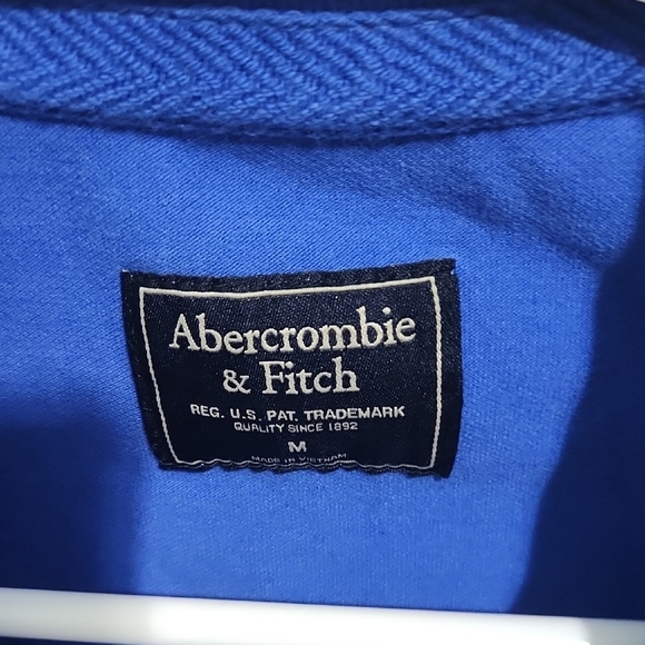Abercrombie & Fitch Royal Blue Polo with White Accents - Picture 2 of 2